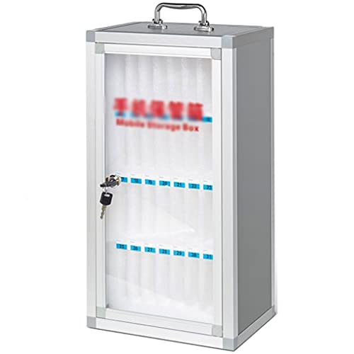 Mobile Phone Safe Deposit Box Pocket Chart Storage Cabinet, Student Storage Box, Wall-Mounted with A Locked Can Be Carried by Hand for Classroom Office (Size : 36)