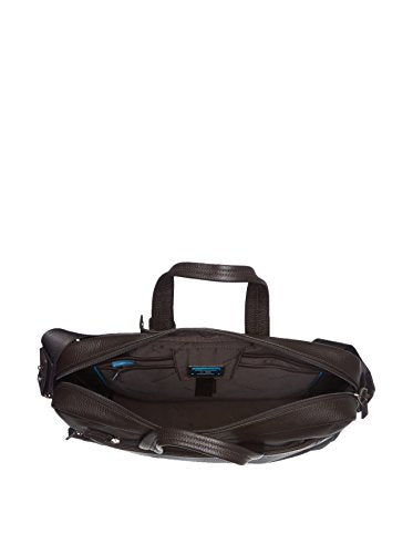 PIQUADRO Vibe Two Handle Leather Portfolio, dark brown (di moro), One Size, Contemporary