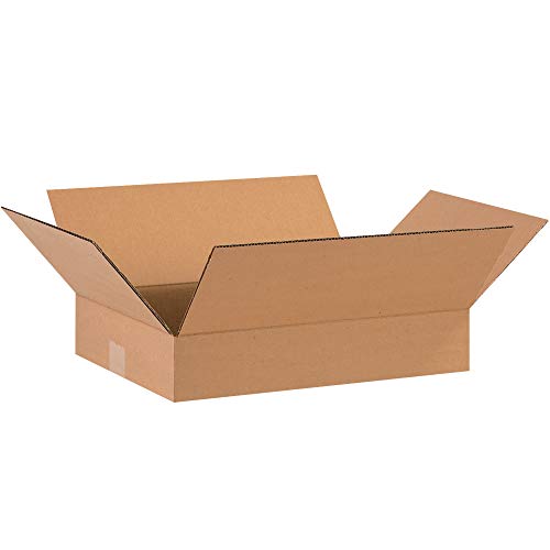 BOX USA Shipping Boxes Flat 16"L x 12"W x 3"H 25-Pack - Corrugated Cardboard Box for Moving, Mailing, Packing, Packaging and Storage