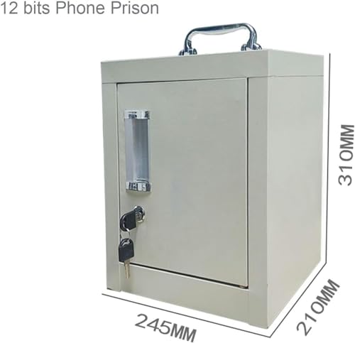 CZHIXG Wall-Mounted Steel Cell Phones Storage Cabinet Pocket Chart Storage Locker Box with Handle and Security Lock for Classroom Office-1