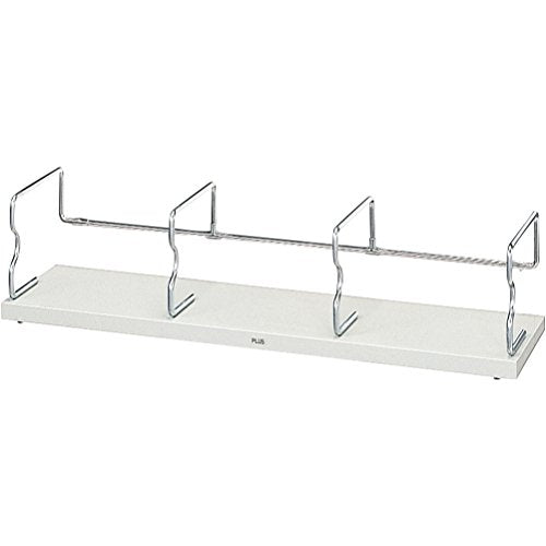 Plus BS-001HX 87-514 Bookend Unit Bookstand, Extra Large, Width: 33.5 inches (85 cm), Light Gray
