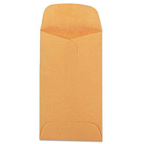 Quality Park #3 Coin/Small Part Envelopes, Gummed, Brown Kraft, 500 per Box, (50260)
