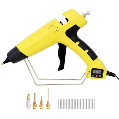 550W Hot Glue Gun with Digital Temperature Display, 4 Nozzles & 24 Sticks