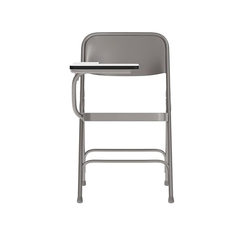 Flash Furniture Ralph Premium Steel Folding Chair with Right Handed Tablet Arm