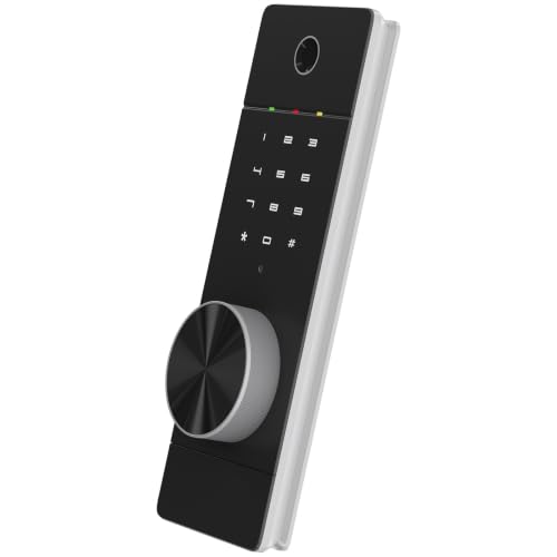 53 Inch Fingerprint In‑Wall Safe, Hidden Wall Gun Safe for Rifles, Heavy‑Duty Steel Wall‑Mounted Safe with Adjustable Shelves, Security Storage Cabinet for Firearms and Valuables, White