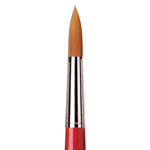 da Vinci Brushes 5580-18 Watercolor Series CosmoTop Spin Paint Brush, Round Synthetic with Red Handle, Size 18