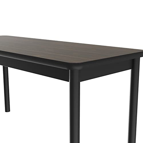 Correll Rectangular Thermal Fused Laminate Lab Table with Walnut LT3072TF-01