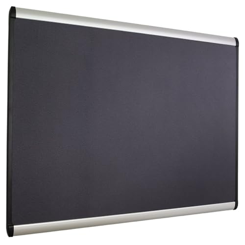 Quartet Prestige Plus Magnetic Fabric Bulletin Board, 36 x 24, Aluminum Frame