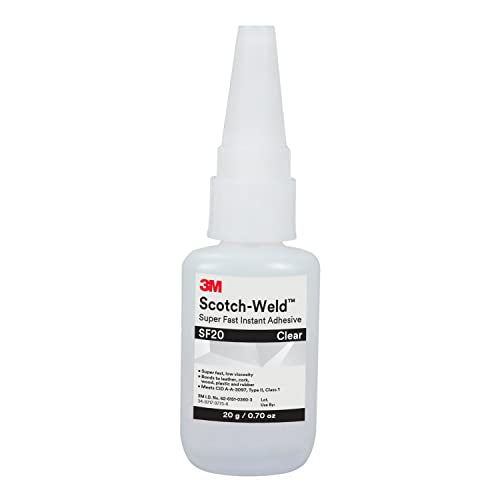 3M Scotch-Weld Super Fast Instant Adhesive SF20, Clear, 20 Gram, 1 Bottle