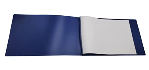 11x17 Report Cover Pressboard Binder Poly Panels Includes Fold-Over Metal Fasteners Blue Package of 6