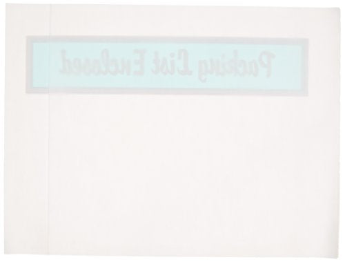 Aviditi PL489 Poly Envelope, Legend "Packing List Enclosed", 4-1/2" Length x 6" Width, 2 mil Thick, Green (Case of 1000)