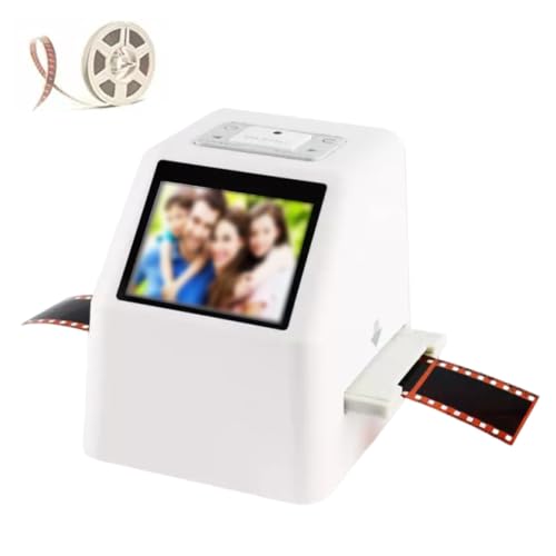 High Resolution Film Slide Scanner, Convert Color & B&W 35mm, 135, 126, 110, Super 8 Negatives & Slides to Digital, Built-in Memory + SD Card Support, Easy Storage