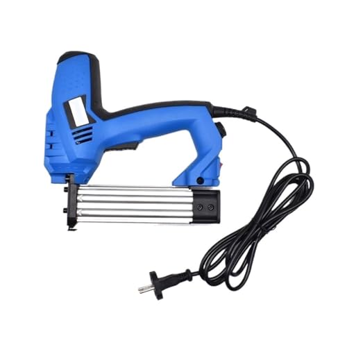 Oil-Free Pneumatic Staple Gun Heavy-Duty Stapler Adjustable Power 2 in 1 Electric Nail Stapler Gun 220V Electric Power Tools with Protection Switch