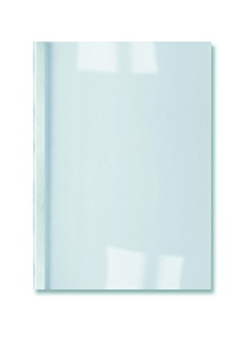 GBC LeatherGrain Thermal Binding Covers A4 PVC 6 mm Spine Size White 50 Sheet Capacity - Pack of 100