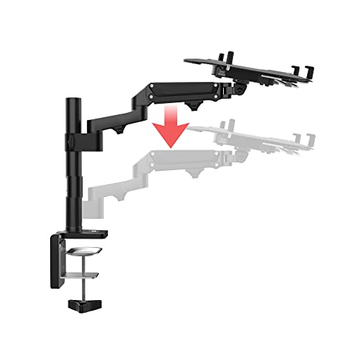 CTA Digital Laptop Desk Mount – Articulating Desk Mount Clamp for Laptops with Built-in Cooling Fan (LT-DMCGCF)