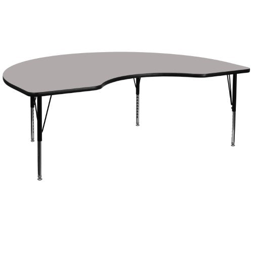 Flash Furniture 96x48 in Kidney Activity Table, Gray