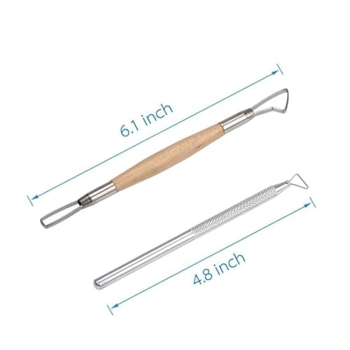 KHMCRSDO Clay Tool Repair Kit 6-piece Aluminum Rod Model Making Pen Flat Wire DIY Carving Scraper