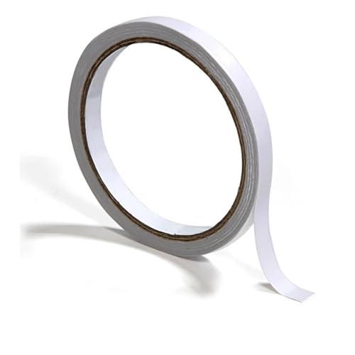 Xuanqiu Whiteboard Tape 6Pcs 10M Super Strong Double Faced Powerful Hand Tearing Adhesive Tape for Mounting Fixing Pad Sticky Paper Sided(10mm)