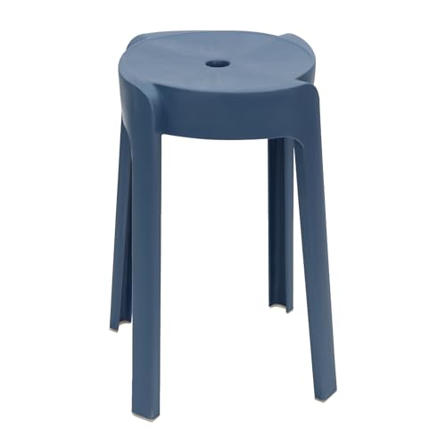 YDOOLNG Stackable Nesting Stools, 18Inch Round Upholstered Backless Chair Portable Classroom Stack Chair for Home Office Room Backyard Kitchen Apartment Colorful & Backless (Plastic10PCS)