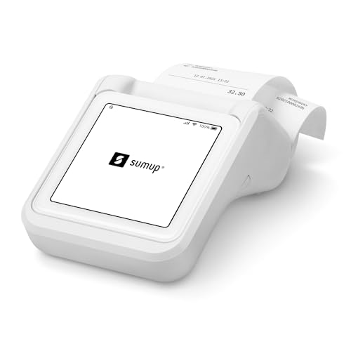 SumUp Solo + Printer Bundle - Credit Card Payment Card Reader. Full Touch-Screen Interface with Free SIM Card and Mobile Data (SumUp Solo + Printer)