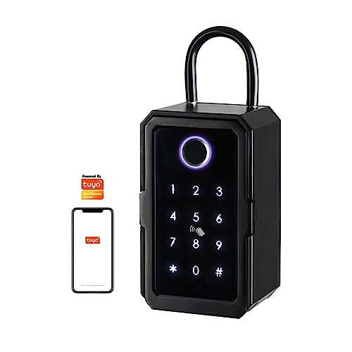 HGIYA Key Lock Box Safe Storage Waterproof Organizer Secret Cabinet Outdoor,Security Intelligent Password or TT APP Anti-Theft