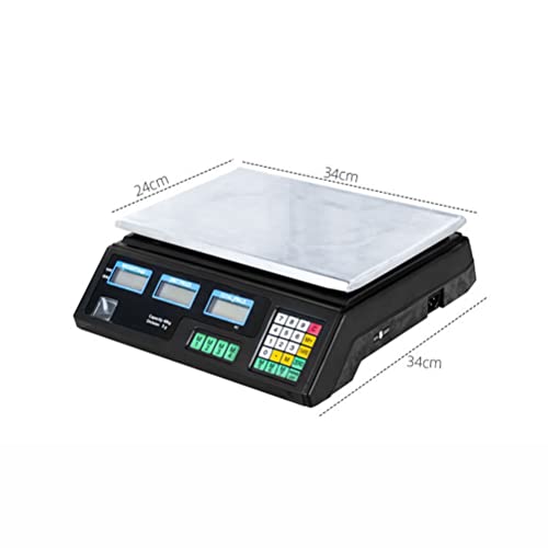 Postal Scales Digital Weight for Packages Kitchen Scale Highly Accurate Multifunction Food Household Stainless Steel Plates Precise and Tare Function Electronic (Color : Black) (Black)