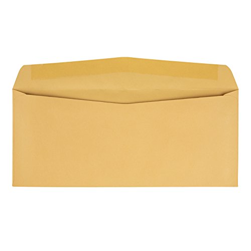 Quality Park, #11 Kraft Envelopes, Gummed, Brown Kraft, 4.5x10.375, 500 per box (11362)