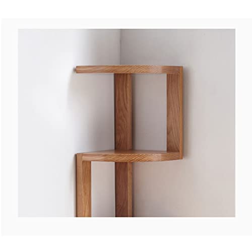 GSOUL Indoor Bookcase Organizer Wall-Mounted Corner Bookshelf Corner Bookcase Storage Rack Display Rack Suitable for Living Room Study Office Bookshelf Independent Bookshelf(A)