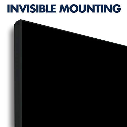 Quartet Dry Erase Board, 85" x 48" Glass Magnetic Whiteboard, Wide Format Horizontal Board, InvisaMount, Black (G8548IMB)