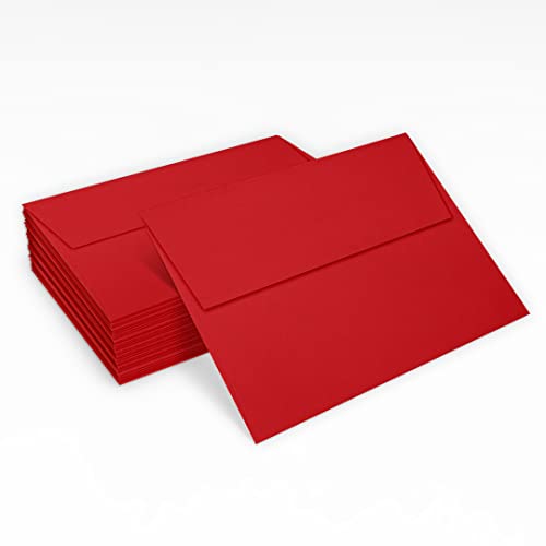 LUXPaper A7 Invitation Envelopes | Peel & Press | 5 1/4" x 7 1/4" | Ruby Red | 80lb. Text | 1,000 Qty