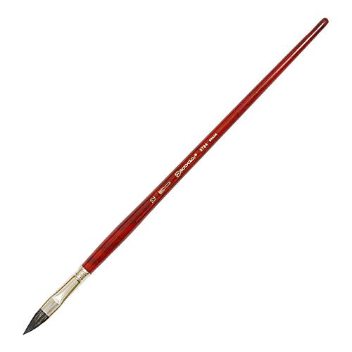 Escoda Saturno Series 3622 Artist Oil and Acrylic Paint Brush, Black Sable, Filbert, Size 12