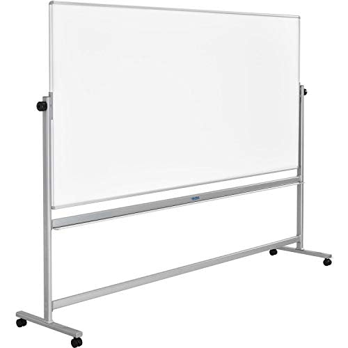 Global Industrial 96" W x 48" H Reversible Rolling Magnetic Dry Erase Board