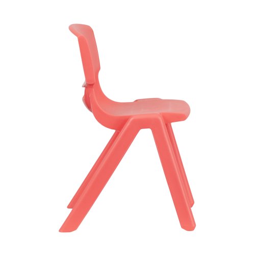 Flash Furniture Whitney 5 Pack Red Plastic Stackable School Chair with 13.25'' Seat Height
