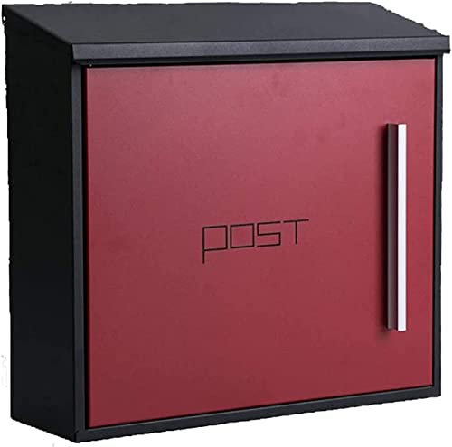 JYDQM Suggestion Box Donation and Ballot Box Letterbox Wall Mounted Outdoor Postbox Mailbox with Cover - Slim Line & Lockable Anthracite Post Boxes (Color : B)