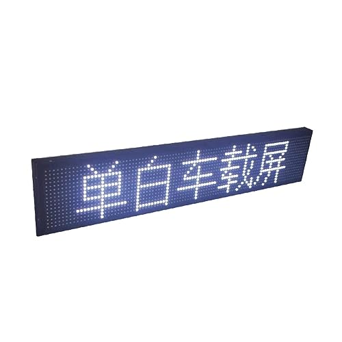MekUk LED Sign Board Scrolling Message Programmable Scrolling Message Light Signs，P10 LED Sign for Car for Store, Car, Business, Promotion (Color : White, Size : 67 * 19 * 3.8cm)