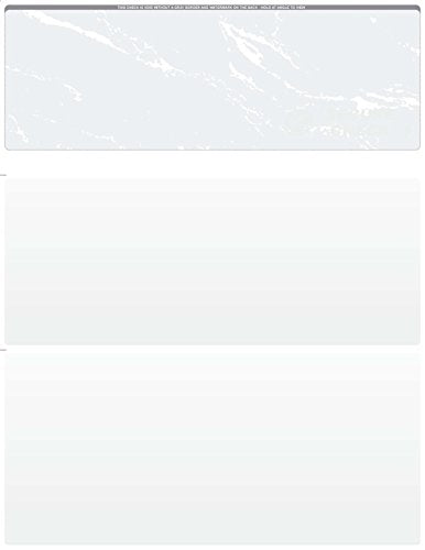 ABC Blank Check Stock Paper - Computer Voucher Checks - Versa Check Refills - Check on Top - Stub on Bottom - Stock Payroll Sheets - Laser Printer Compatible - Ideal for Home Business (500, Gray)