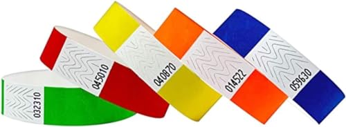 ID Event Bracelets 19mm, 10,000 Pieces, Event Wristbands (Mix-A, 10,000 Pack)