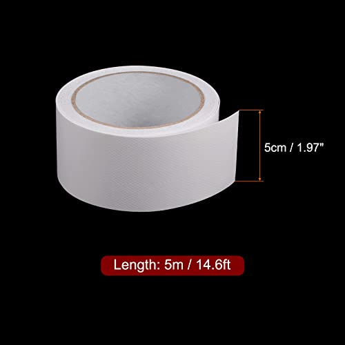 VGGBNG Waterproof Repair Tape for Awning, Multi-Purpose Tarpaulin 3pcs 2" x14.6ft Universal Awning Cloth for Crafts Home Improvement Outdoor, White
