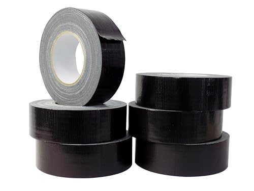 WOD DTC9 Commercial Grade Black Duct Tape, Waterproof - for Crafts, Home Improvement Projects, Repairs, & Maintenance 2 in. x 60 ft. (Pack of 24)