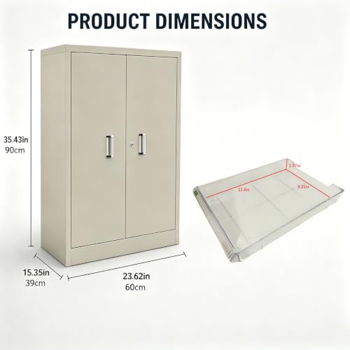 JARYANNIX File Cabinet with Label Transparent Drawers 36 Small Drawers Document Filing Steel Storage Organizer with Lockable Door for Small Parts Office Business Use