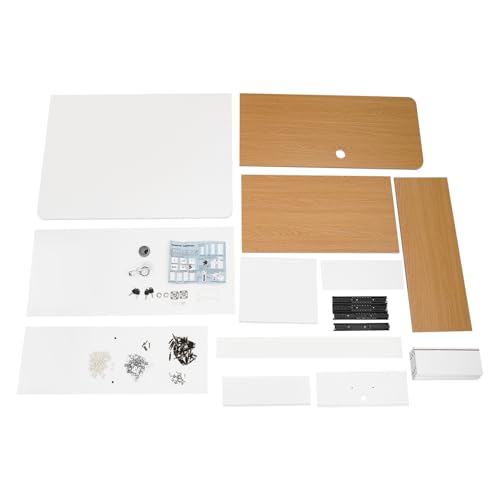 Reception Desk, 39.37 inch Modern Front Desk Reception Room Table Light Strip with USB Cable, 440lbs Large Counter Table for Checkout, Lobby, Beauty Salon, Home Office Desk White