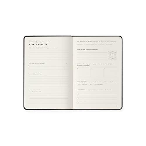 Full Focus Leather Planner by Michael Hyatt - The #1 Daily Planner to Set Annual Goals, Increase Focus, Eliminate Overwhelm, and Achieve Your Biggest Goals - Hardcover (Black)