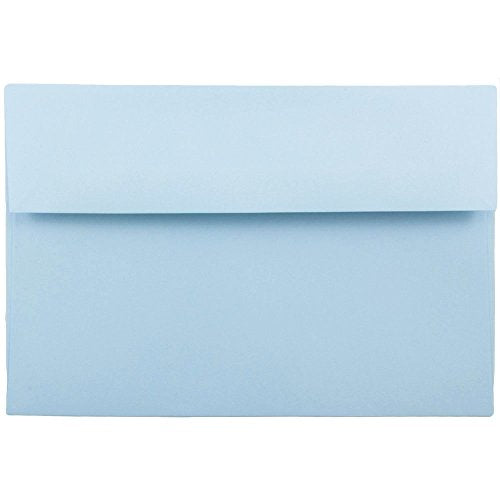 JAM PAPER A9 Premium Invitation Envelopes - 5 3/4 x 8 3/4 - Pastel Baby Blue - Bulk 250/Box