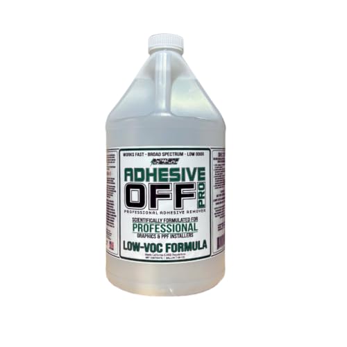 Brothers Chemical Adhesive-Off PRO Adhesive Remover for Vinyl Wrap Residue | 1 Gallon (128oz) | Fast-Acting, Low Odor Formula for Vehicle Wraps, Graphics, and Decals