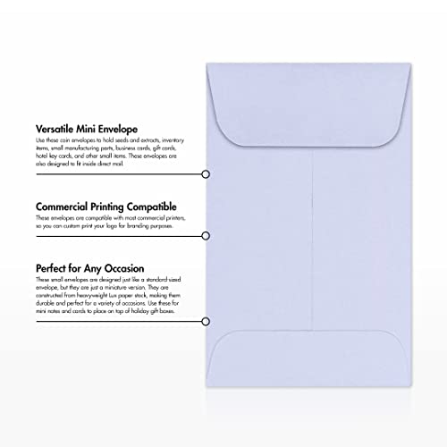 LUXPaper #1 Coin Envelopes | 2 1/4" x 3 1/2" | Lilac Purple | 80lb. Text | 500 Qty