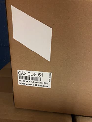 Aquos CAS Scale Labels #8051 – Made in USA | 58mm x 100’ Direct Thermal Continuous Label Paper | Compatible with CAS Printing Scales (36 Rolls, #8051)
