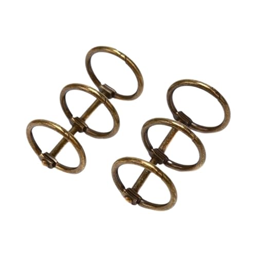 A6 Binder Rings 20Pcs Metal Loose Leaf Book Binder 3 Rings for Notebook Album Scrapbook Clip for Notebook(Light Green)