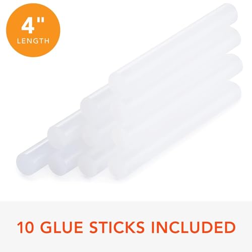 Xyron Full Size Multi-Stick Hot Glue Gun, for Craft & Crafting Projects, Convenient Cartridge Holds up to 3 Sticks, Includes 10 Full Size 4" Glue Sticks (627144)