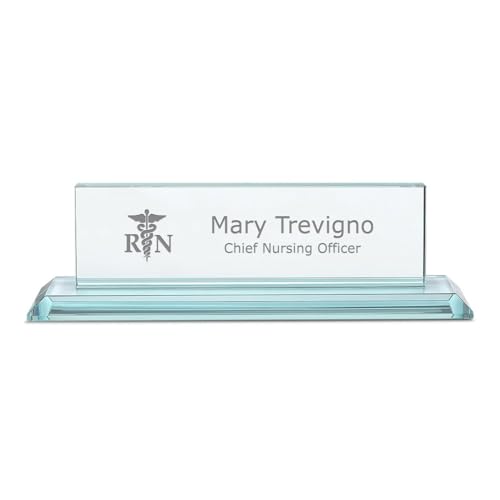 Executive Gift Shoppe | Distinguished Collection Nurse Theme Personalized Crystal Desktop Name Plate