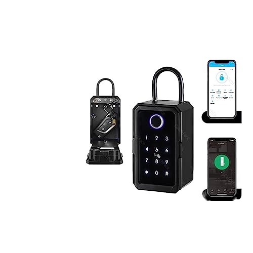 Key Lock Box Safe Storage Waterproof Organizer Secret Cabinet Outdoor,Security Intelligent Password or TT APP Anti-Theft